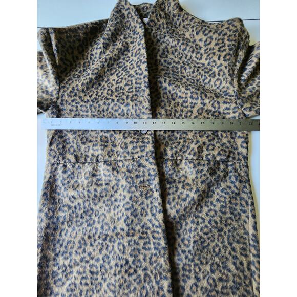 Old Navy Cheetah Print Wool Coatigan Womens Medium - Picture 4 of 6